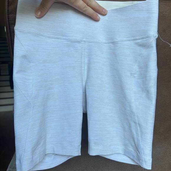 Tan Striped Outdoor Voices Bike Shorts - Picture 4 of 4